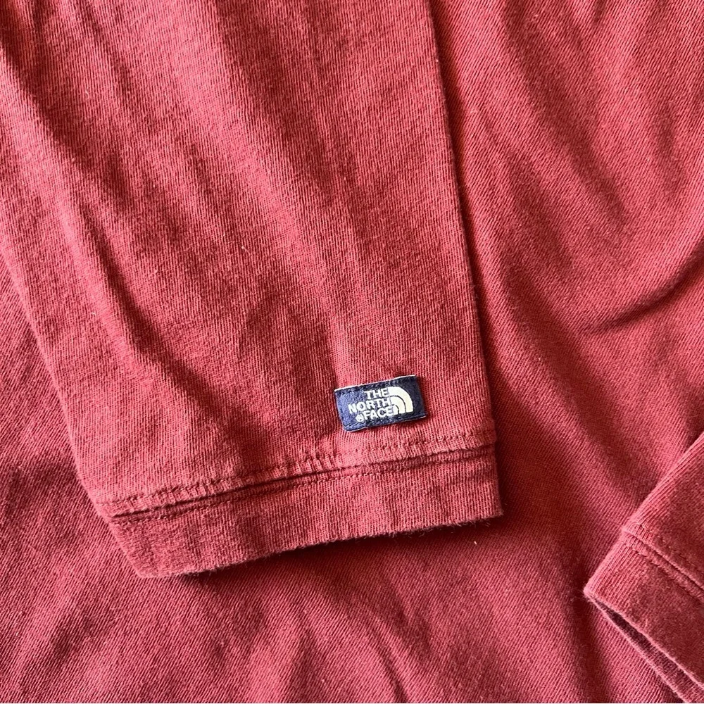 The north face shirt mens medium red maroon long sleeve casual‎ top outdoors